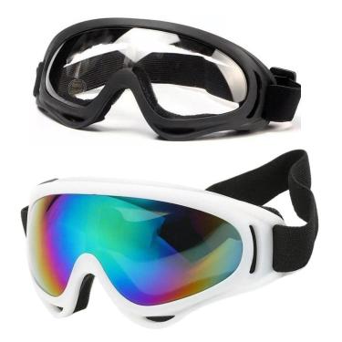 Imagem de Kit 2 Óculos Neve Motocross Snowboard Esqui Kitesurf Uv400-Unissex