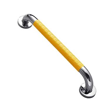 Imagem de HDVLXZLY Trilhos de apoio, barra de apoio cromada, suporte de parede com alça de plástico abdominal, corrimão deslizante para idosos deficientes e crianças adultas/amarelo/68 cm, 88 cm