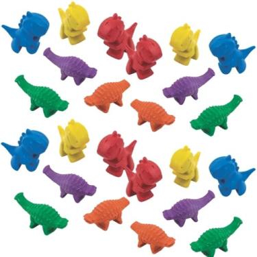 Imagem de Giz de cera de dinossauro em formato de 24 peças – Atividades educativas e de aprendizagem para crianças