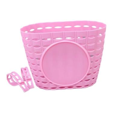 Imagem de menolana Cesta de bicicleta infantil, cesto de armazenamento para guidão, portátil, substitui bolsa de bagagem removível à prova d'água, armazenamento para, Rosa