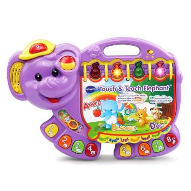Imagem de Toy VTech Touch and Teach Elephant Purple para crianças de 1 a 3 anos