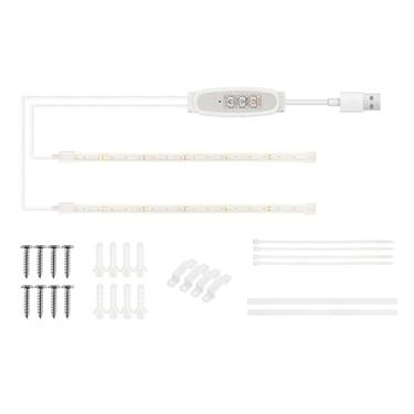 Imagem de Generic Tiras de luz de cultivo de plantas de interior LED vermelho azul lâmpada de cultivo para hidroponia suplemento de suculenta luz 4 níveis reguláveis com ciclo de 24 horas Smart Timing USB Plug