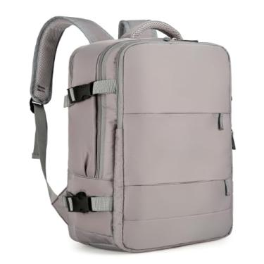 Imagem de Generic Mochila de viagem aprovada para acampamento, caminhada, mochila para laptop para homens e mulheres, resistente à água, mochila expansível com compartimento para sapatos, porta de carregamento