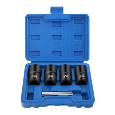Imagem de 5Pcs Stripped Nut Remover Conjunto de soquetes porca 1 2 Kit soquete extração para porcas e parafusos enferrujados arredondados danificados Easy Out