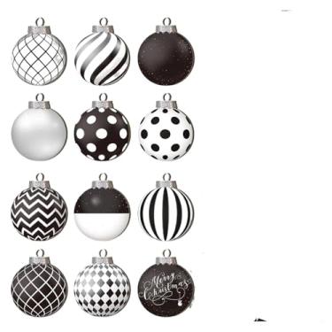 Imagem de Conjunto de 12 peças de enfeites de árvore de Natal de madeira, kits de enfeites de pendurar para decoração de casa ornamentos de madeira (tipo j)