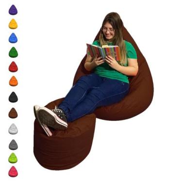 Imagem de Puff Pera Gigante C/ Apoio De Pés Enchimento Material Sintético - Merc