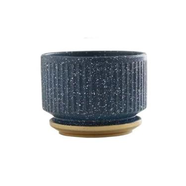 Imagem de Vaso de flores Phalaenopsis vasos de cerâmica de alta qualidade vasos de plantas grandes grupos de calibre vasos de luxo premium vasos de flores plantador (azul marinho, pequeno)