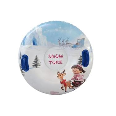Imagem de MotiveTech Brinquedo inflável de neve, trenó de neve portátil e prático em PVC para esportes ao ar livre, Style C