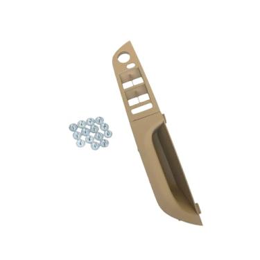 Imagem de Compatível com BMW Série 3 E90 E91 316 318 320 325 328i RHD Motorista da mão direita Porta interna do carro Apoio de braço Interruptor da janela Painel de substituição(Beige 35.5 Low-end)