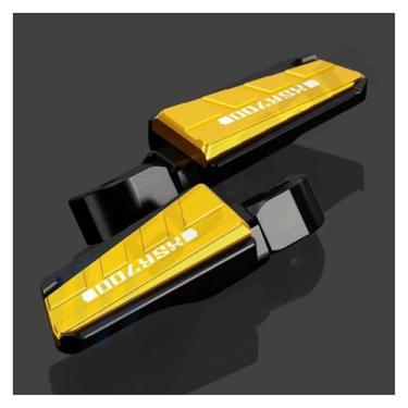 Imagem de Anti-derrapante Para xsr900 xsr 900 2017-2022 2018 2019 2020 2021 cnc alumínio traseiro passageiro pé peg apoio para os pés(Ouro)