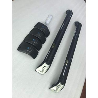 Imagem de YiXi-Partswell 2 peças de rack de teto travável barras transversais bagageiro alumínio adequado para Nissan Kicks 2018-2021- preto