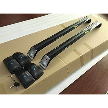 Imagem de YiXi-Partswell 2 peças de rack de teto travável barras transversais bagageiro de alumínio adequado para VW Atlas Cross Sport 2020