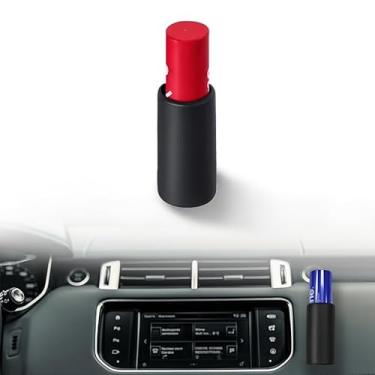 Imagem de AMZAUTO Suporte de batom para carro que não derrete, suporte de batom de silicone para carro, organizador de batom fofo, acessórios interiores universais para mulheres e meninas, preto