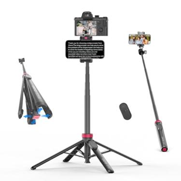 Imagem de Ulanzi Tripé magnético para telefone MT-44B, suporte de telefone com abertura automática de 59 polegadas com configuração de câmera dupla, cabeça esférica de 360°, bastão de selfie extensível com