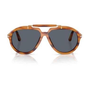 Imagem de Óculos de Sol Persol Marrom Listrado Masculino 0PO0202S-Unissex