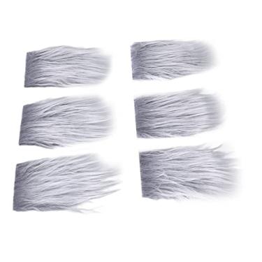 Imagem de Acouto Conjunto de Barba Gnome Pré-cortada Com 18 Peças - Barbas Trançadas de Fantasia Cinza Com Bolas de Madeira, Artesanato, Enfeites e Projetos de Gnome