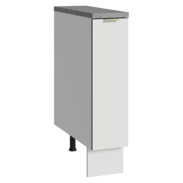 Imagem de Balcão Porta-Temperos 20cm 1 Porta (Com Tampo) Branco Veludo Lux Madesa