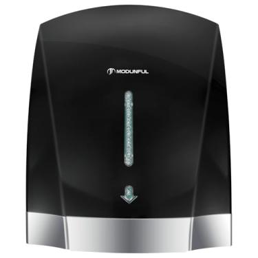 Imagem de Secadores de mãos pretos para banheiros comerciais - Secador de mãos elétrico modunful sem toque, extra silencioso baixo ruído (40db), tipo montado na parede (1600W)