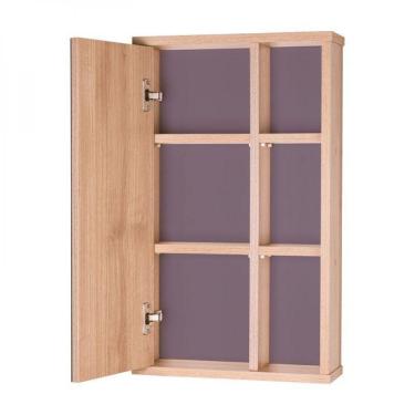 Imagem de Espelho Para Banheiro Com Armário Milano Carvalho E Cinza