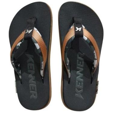 Imagem de Chinelo Kenner Kivah Army Camuflado Preto Marrom Crepe-Masculino