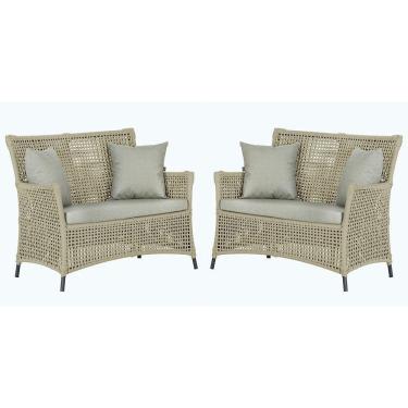 Imagem de 2 Sofás área Externa Igapó Alumínio Preta Corda Náutica E3 Rami