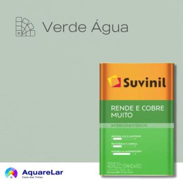 Imagem de Rende & Cobre Muito Suvinil Fosco 16L, VERDE ÁGUA
