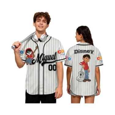 Imagem de Camiseta De Beisebol Oversized Disney Coco Para Homens E Mulheres, Cam