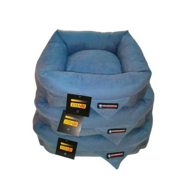 Imagem de Caminha Pet 51x51 Lavável Antiestresse Premium Lovely Vibe cor:azul ma