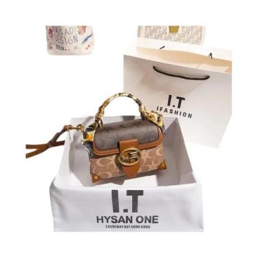 Imagem de Bolsa Feminina Pequena De Cores Contrastantes, Minimalista E Fashion, 