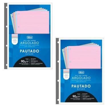 Imagem de Kit 02 Refil Caderno Argolado Fichário Tiliflex Universitário (Colorid