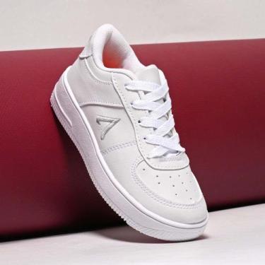 Imagem de Tênis Escolar Infantil Masculino Antiderrapante Escola Preto Branco Di