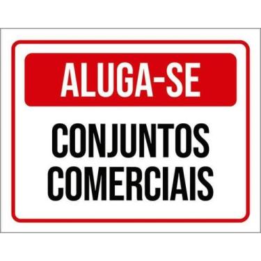 Imagem de Kit 10 Placas Aluga-Se Conjuntos Comerciais - Sinalizo