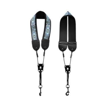 Imagem de Correia De Pescoço Ajustável Bordada Para Saxofone Soprano, Alto E Ten