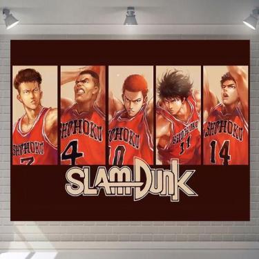 Imagem de Tapeçaria para pendurar na parede Slam Dunk Shohoku Team 100x150cm - T