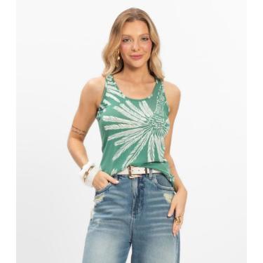 Imagem de Regata Feminina Viscotorcion Rovitex Verde, GG, Verde