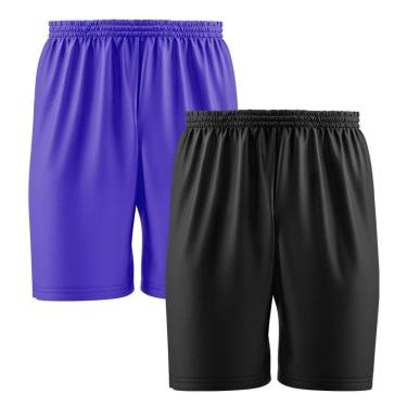 Imagem de Kit 2 Calção Short Futebol Basquete Vôlei Bermuda Dry Treino Academia-Masculino