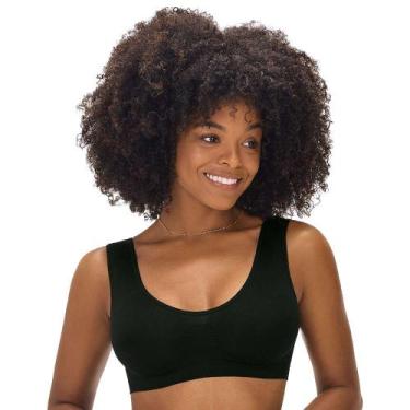 Imagem de Sutiã Top Anatômico Alça Larga sem Costura Preto Zee Rucci, GG