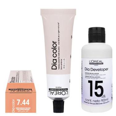 Imagem de Loreal Tonalizante Dia Color 7.44 Louro Acobreado Profundo 60g Rev. 15