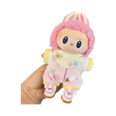 Imagem de Conjunto De Roupa Para Boneca Labubu De Vinil 17cm: Vestido De Bolinha
