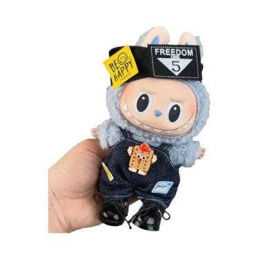 Imagem de Conjunto De Roupa Para Boneca Labubu De Vinil 17cm: Vestido De Bolinha