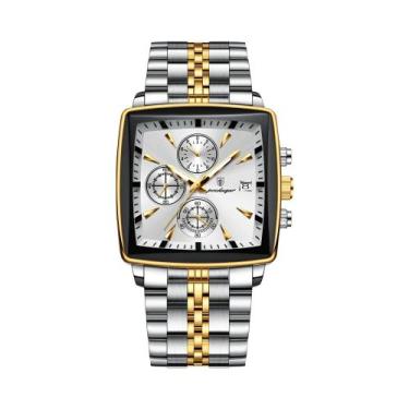 Imagem de Relógio De Pulso Masculino De Quartzo POEDAGAR Luxuoso Com Cronógrafo 