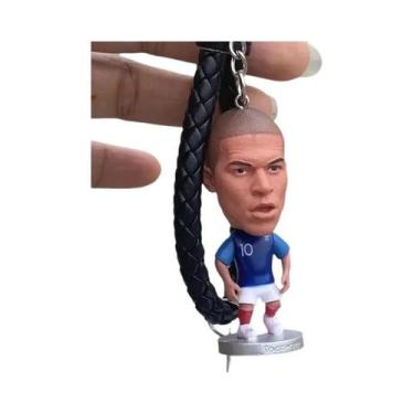 Imagem de Chaveiro Artesanal Cristiano Ronaldo Messi Mbappé Lembrança Da Copa Eu