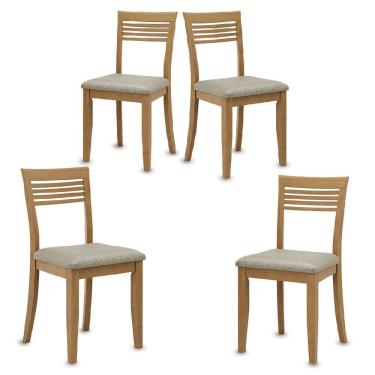 Imagem de Conjunto Rubi com 4 Cadeiras Freijó Madeira Pinus - Finestra