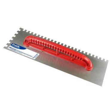 Imagem de Desempenadeira Aço Dentada Pratik 48X12cm Cabo Plástico