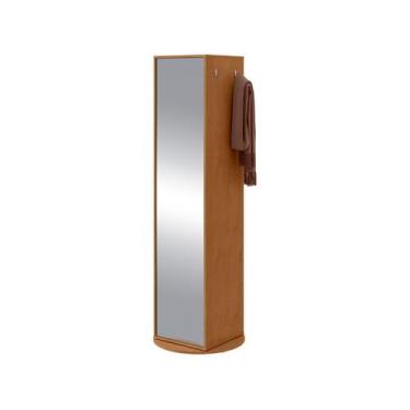 Imagem de Sapateira com Espelho 1 Porta Esthela Lopas, Amêndoa Clean