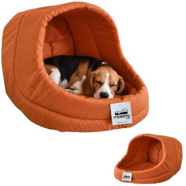 Imagem de Cama Iglu Suede Luxo Caes Gato Lavavel Caminha Terracota M - Maxximo P