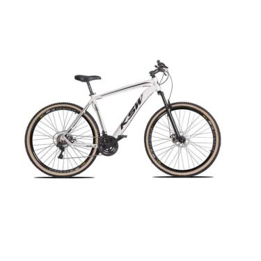 Imagem de  Bicicleta Aro 29 Ksw Xlt 24v Freio a Disco Garfo Com Suspensão Mtb 29 Alumínio Pneu com Faixa Bege - Branco