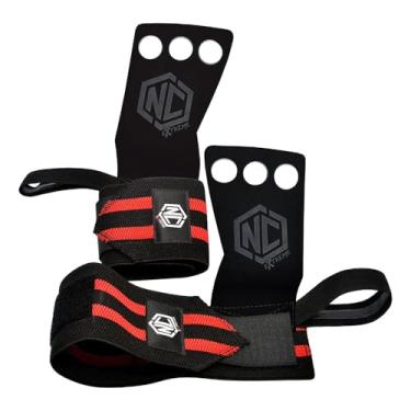 Imagem de Grip Panther Claw C/ Munhequeira - Preto e Vermelho G