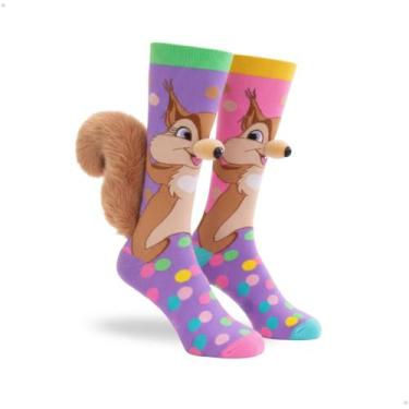 Imagem de Meias Altas Malucas Divertidas Infantil Juvenil Colorida 3d - BBH, Tic