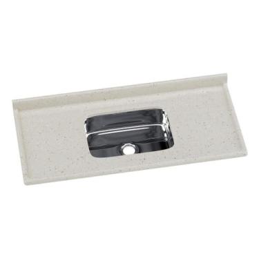 Imagem de Pia de Cozinha Mármore Sintético 120x55cm com Cuba Aço Inox Multimóvei